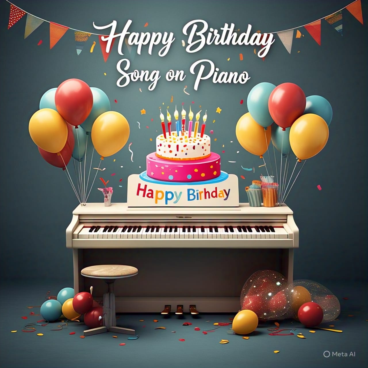 happy birthday song on piano